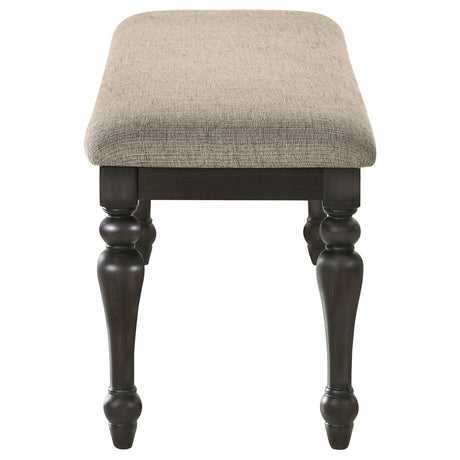 Bridget Charcoal Sandthrough Dining Bench - Ornate Home