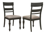 Bridget Charcoal Sandthrough Side Chair (Set of 2) - Ornate Home
