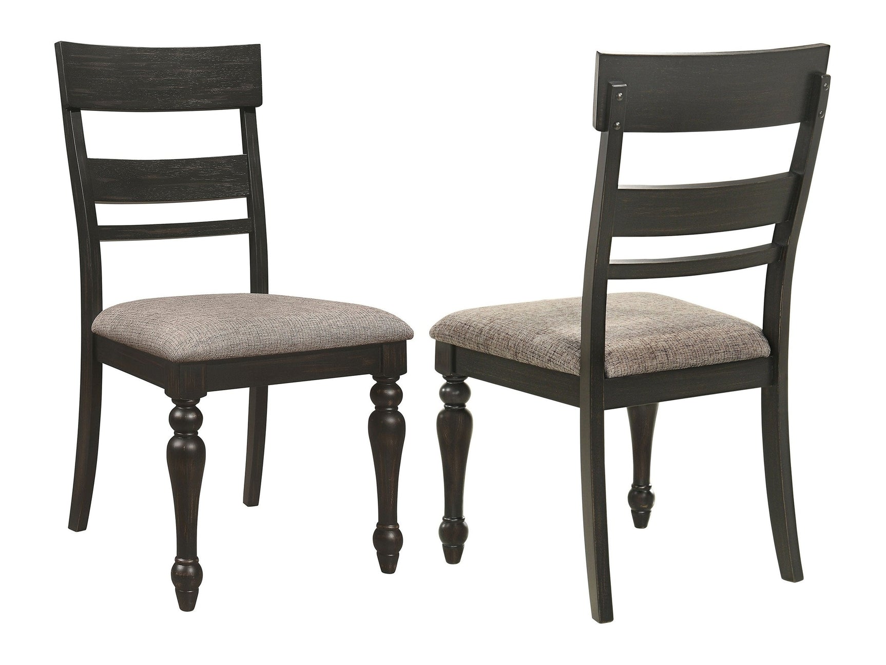 Bridget Charcoal Sandthrough Side Chair (Set of 2) - Ornate Home