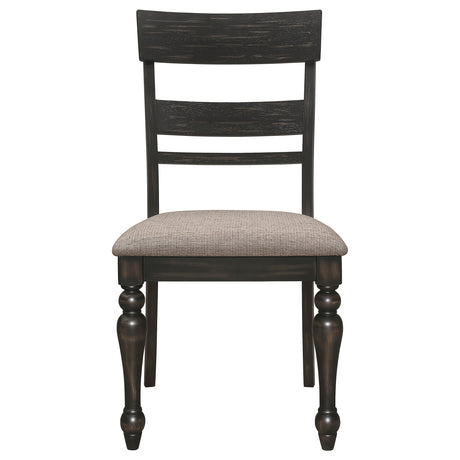 Bridget Charcoal Sandthrough Side Chair (Set of 2) - Ornate Home