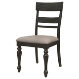 Bridget Charcoal Sandthrough Side Chair (Set of 2) - Ornate Home