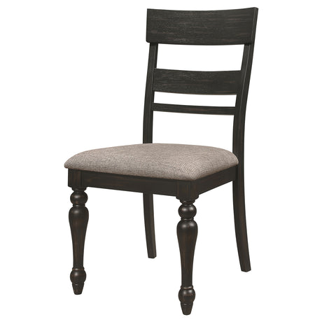 Bridget Charcoal Sandthrough Side Chair (Set of 2) - Ornate Home