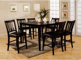 Bridgette Espresso 7 Pc. Sq. Counter Height Table Set - Ornate Home