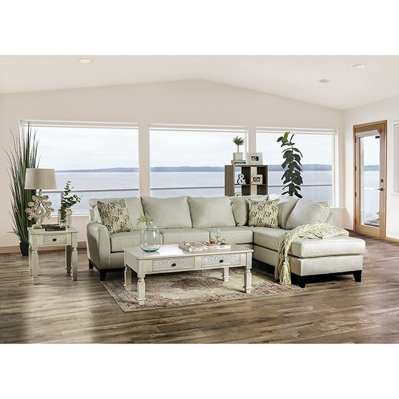 Bridie Ivory Sectional - Ornate Home