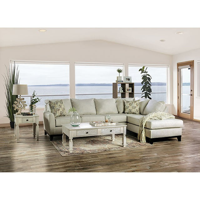 Bridie Ivory Sectional - Ornate Home