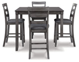 Bridson Gray Counter Height Dining Room Set (Set of 5) - Ornate Home