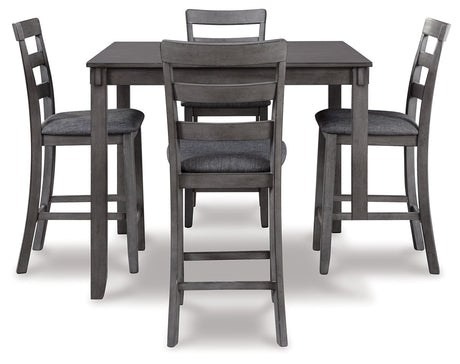 Bridson Gray Counter Height Dining Room Set (Set of 5) - Ornate Home