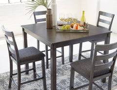 Bridson Gray Counter Height Dining Room Set (Set of 5) - Ornate Home