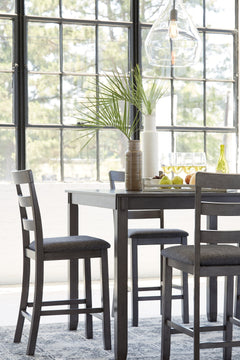 Bridson Gray Counter Height Dining Room Set (Set of 5) - Ornate Home