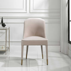 Brie Champagne Armless Chair (Set of 2) - Ornate Home