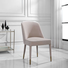 Brie Champagne Armless Chair (Set of 2) - Ornate Home