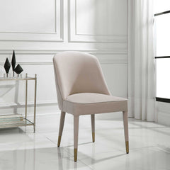 Brie Champagne Armless Chair (Set of 2) - Ornate Home