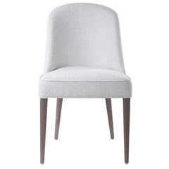 Brie White Armless Chair (Set of 2) - Ornate Home