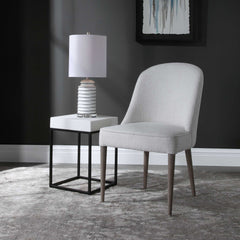 Brie White Armless Chair (Set of 2) - Ornate Home