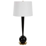 Brielle Polished Black Table Lamp - Ornate Home