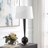 Brielle Polished Black Table Lamp - Ornate Home