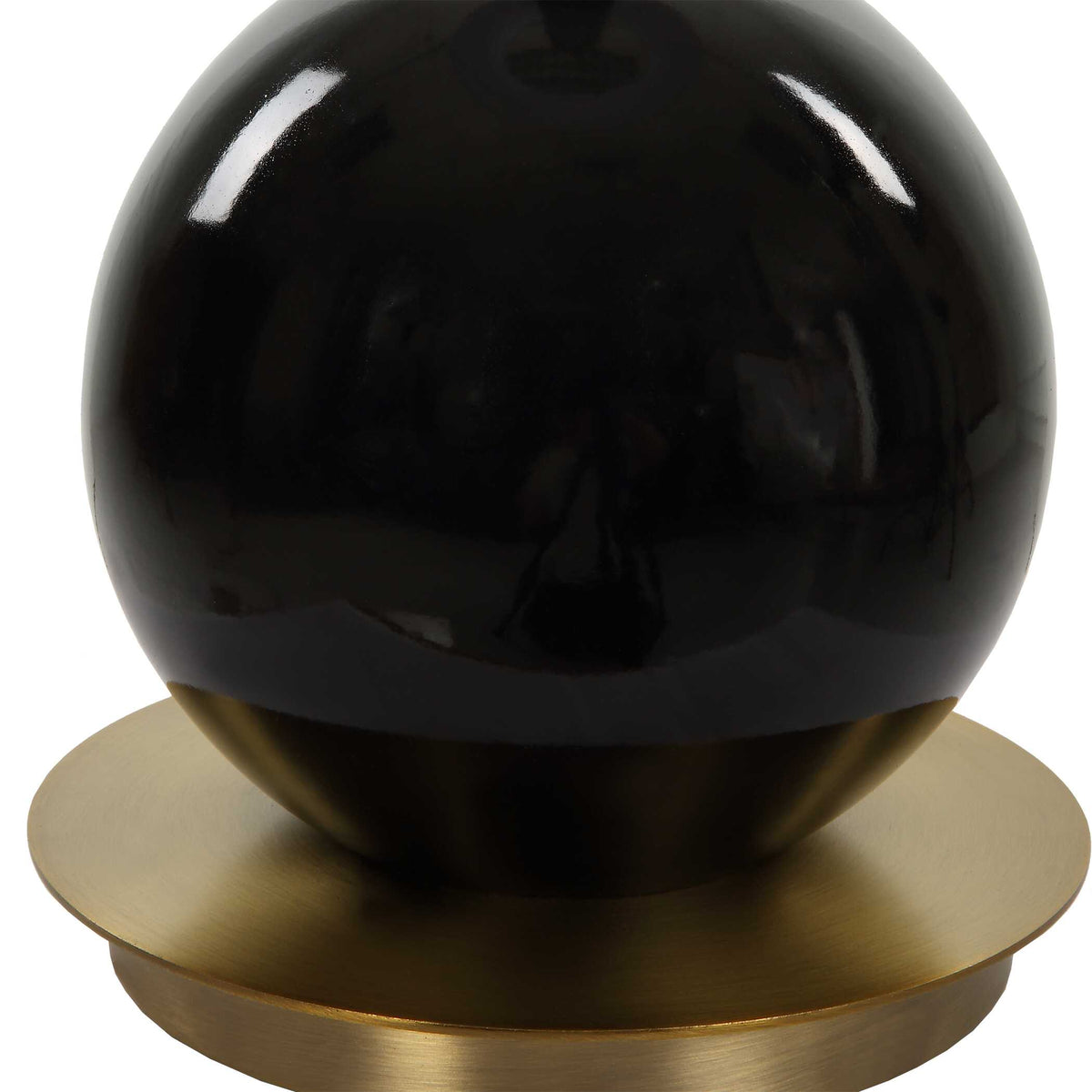 Brielle Polished Black Table Lamp - Ornate Home
