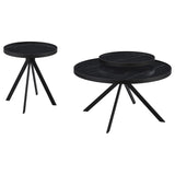 Briggs Black 2-piece Round Coffee and End Table Set - Ornate Home