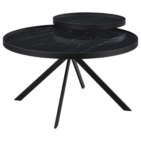 Briggs Black 2-piece Round Coffee and End Table Set - Ornate Home