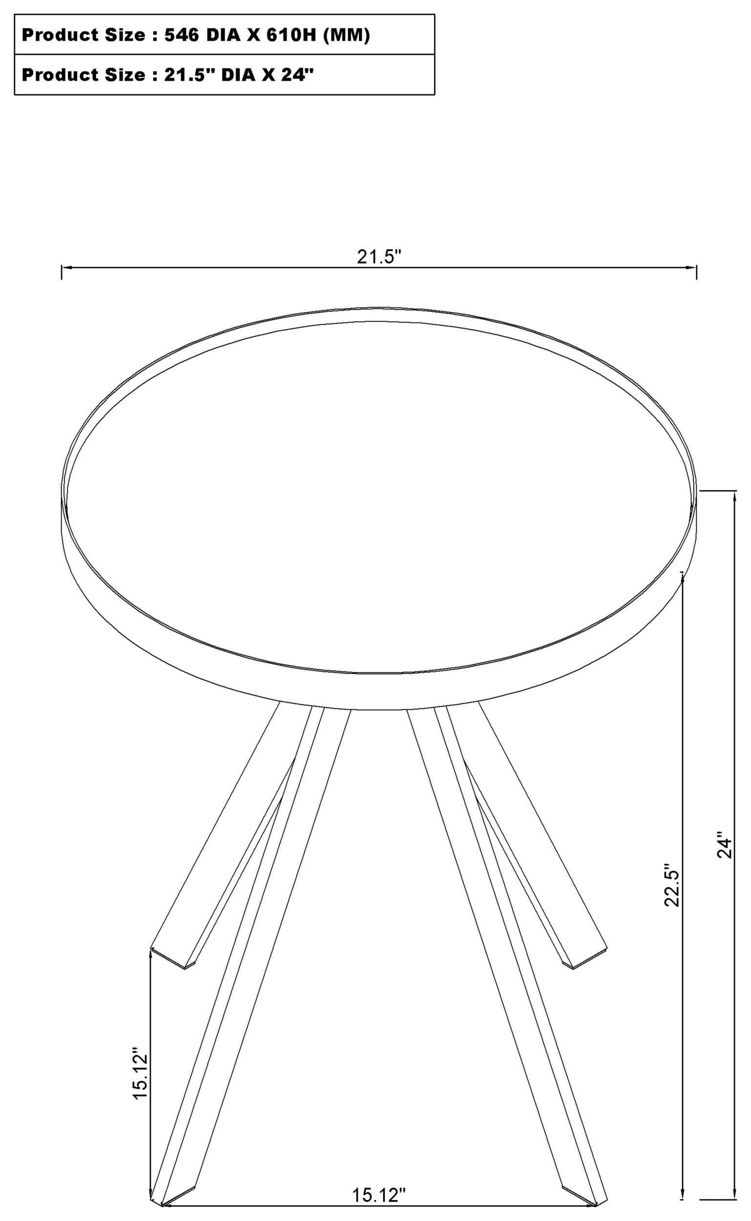 Briggs Black 2-piece Round Coffee and End Table Set - Ornate Home