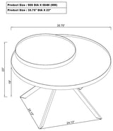 Briggs Black 2-piece Round Coffee and End Table Set - Ornate Home