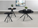 Briggs Black 3-piece Round Coffee and End Table Set - Ornate Home