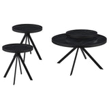 Briggs Black 3-piece Round Coffee and End Table Set - Ornate Home