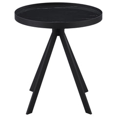 Briggs Black 3-piece Round Coffee and End Table Set - Ornate Home