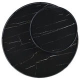 Briggs Black 3-piece Round Coffee and End Table Set - Ornate Home