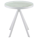 Briggs White 2-piece Round Coffee and End Table Set - Ornate Home