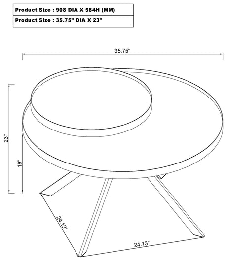 Briggs White 2-piece Round Coffee and End Table Set - Ornate Home