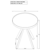 Briggs White Round Marble Printed Glass Top End Side Table - Ornate Home