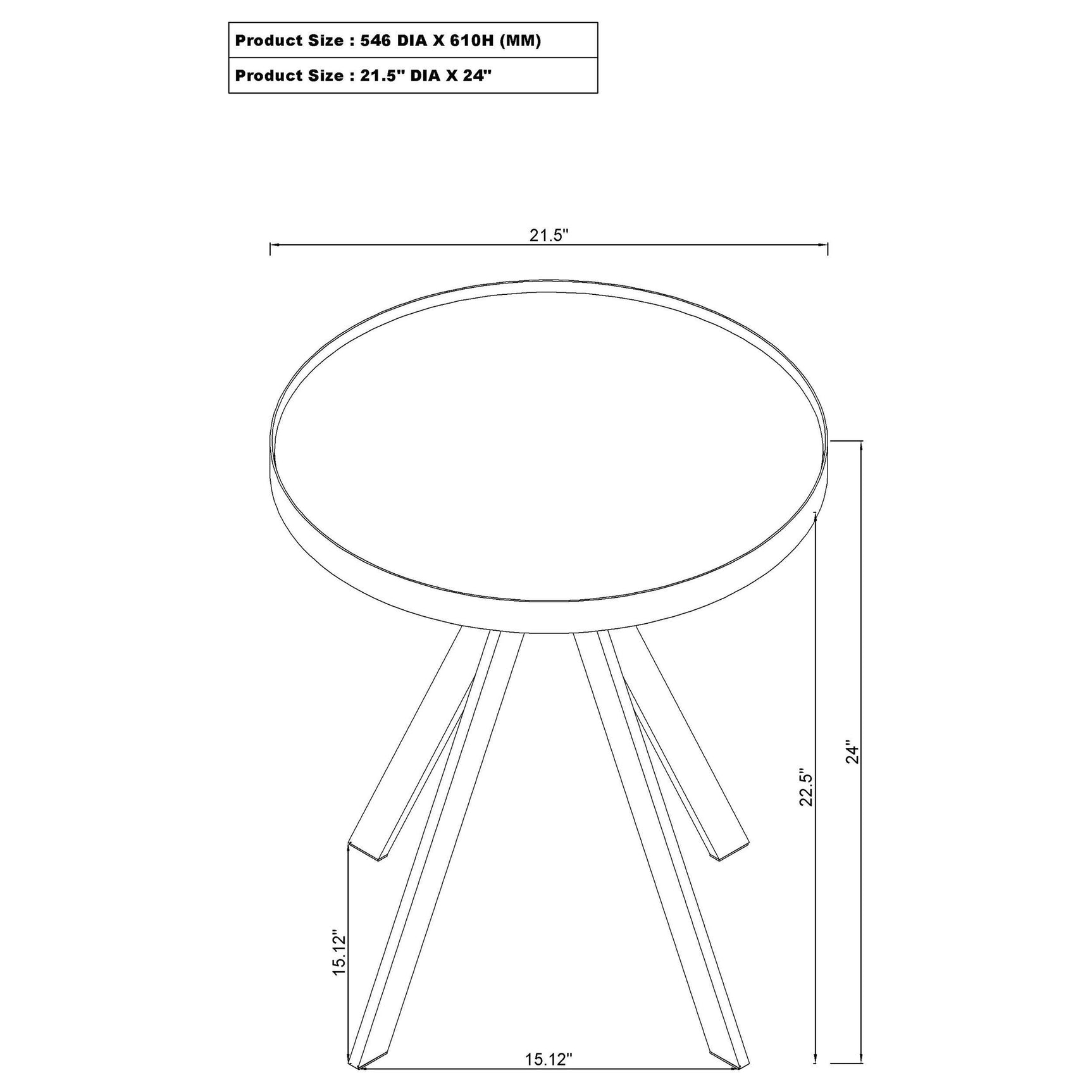 Briggs White Round Marble Printed Glass Top End Side Table - Ornate Home