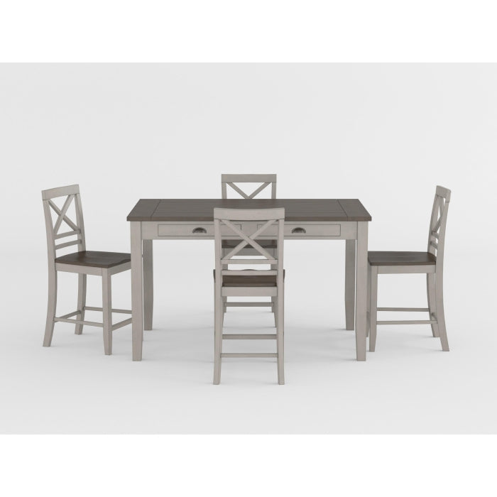 Brightleaf Brown/Light Gray Counter Height Table - Ornate Home