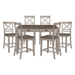 Brightleaf Silver 7pc Dining Set - Ornate Home