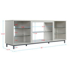 Brighton 60" TV Stand in Beige - Ornate Home