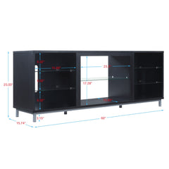 Brighton 60" TV Stand in Onyx - Ornate Home