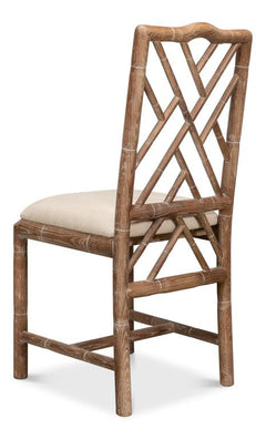 Brighton Bamboo Beige Side Chair (Set of 2) - Ornate Home