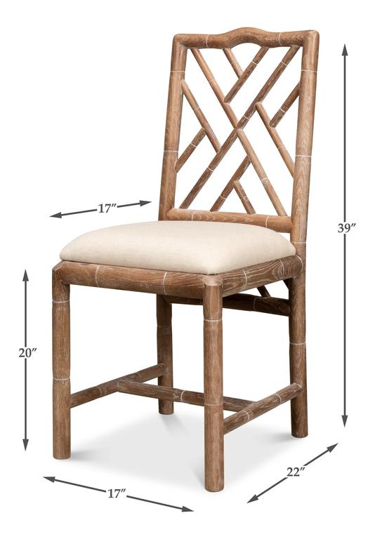 Brighton Bamboo Beige Side Chair (Set of 2) - Ornate Home