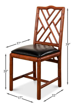 Brighton Bamboo Brown Side Chair (Set of 2) - Ornate Home