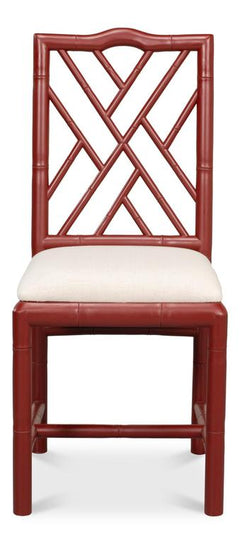 Brighton Bamboo Red Side Chair (Set of 2) - Ornate Home