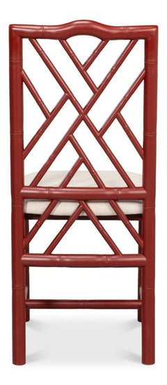 Brighton Bamboo Red Side Chair (Set of 2) - Ornate Home