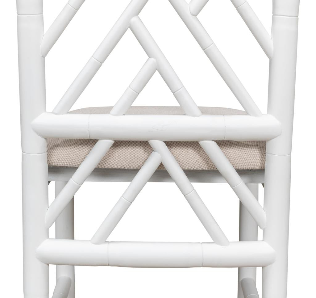 Brighton Bamboo White Side Chair (Set of 2) - Ornate Home