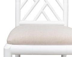 Brighton Bamboo White Side Chair (Set of 2) - Ornate Home