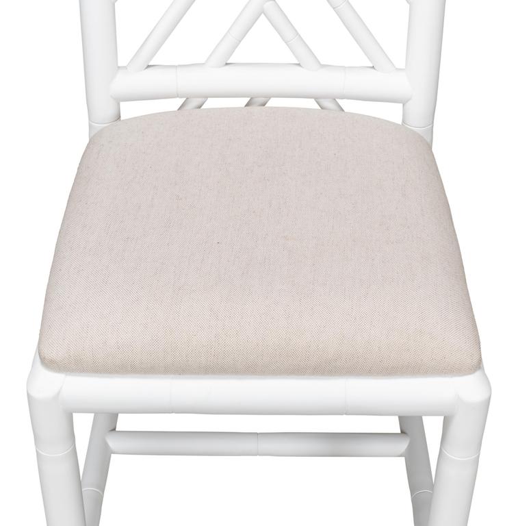 Brighton Bamboo White Side Chair (Set of 2) - Ornate Home