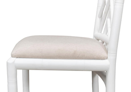 Brighton Bamboo White Side Chair (Set of 2) - Ornate Home