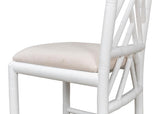 Brighton Bamboo White Side Chair (Set of 2) - Ornate Home