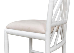 Brighton Bamboo White Side Chair (Set of 2) - Ornate Home
