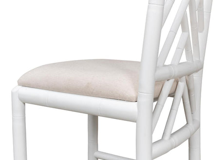 Brighton Bamboo White Side Chair (Set of 2) - Ornate Home