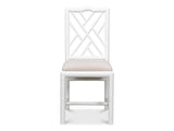 Brighton Bamboo White Side Chair (Set of 2) - Ornate Home